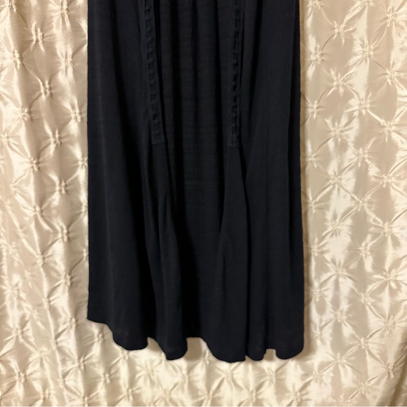 Anthropologie Saturday Sunday Crochet Duster Cardigan Navy Blue Vest - Picture 7 of 15